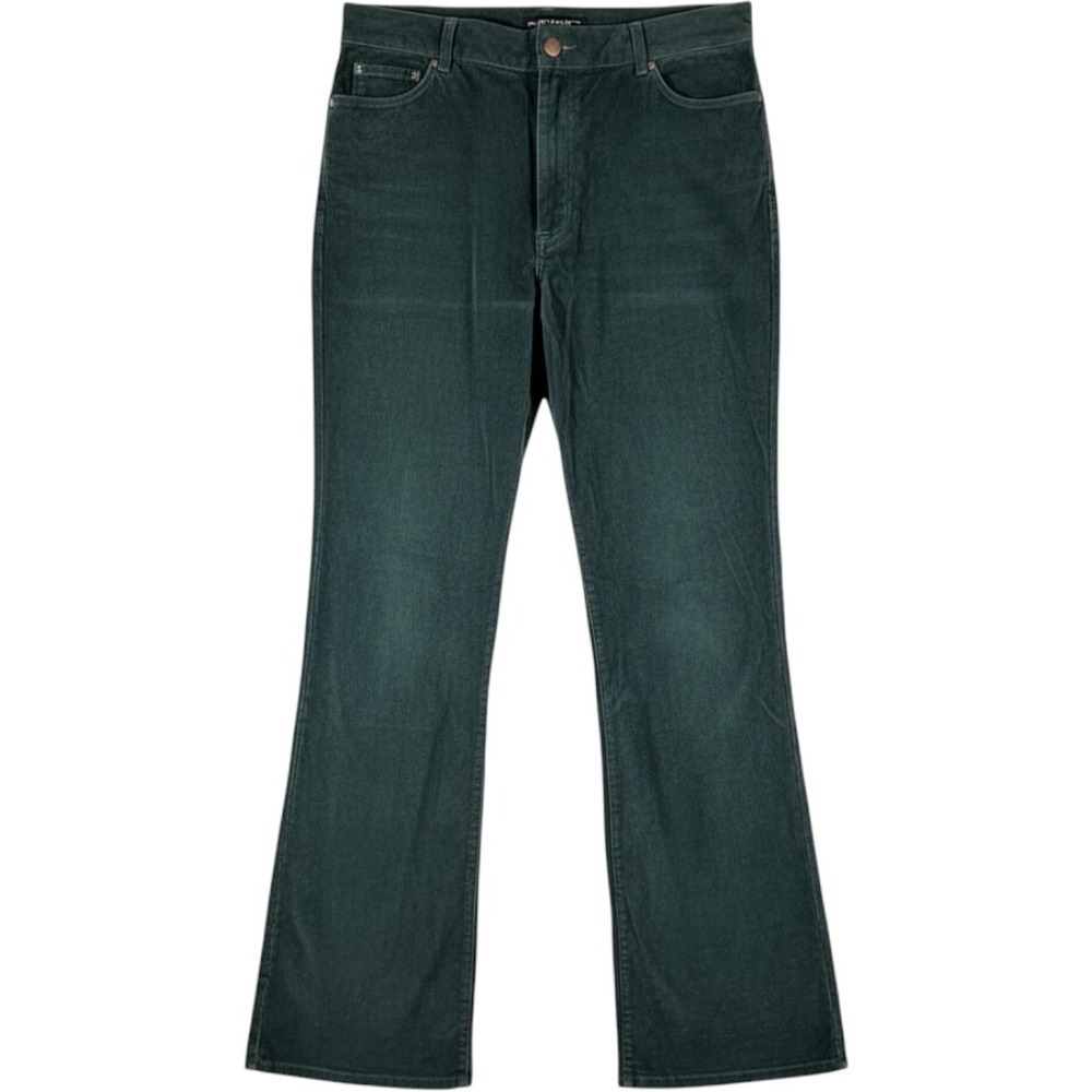 Peruvian Connection Forest Green Velvet Wide Leg Pants Womens Size 14